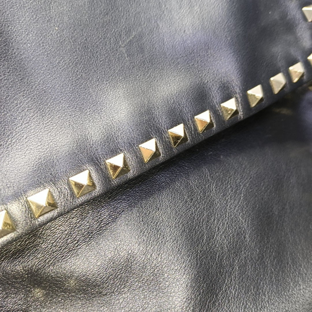 Rockstud Calfskin Black