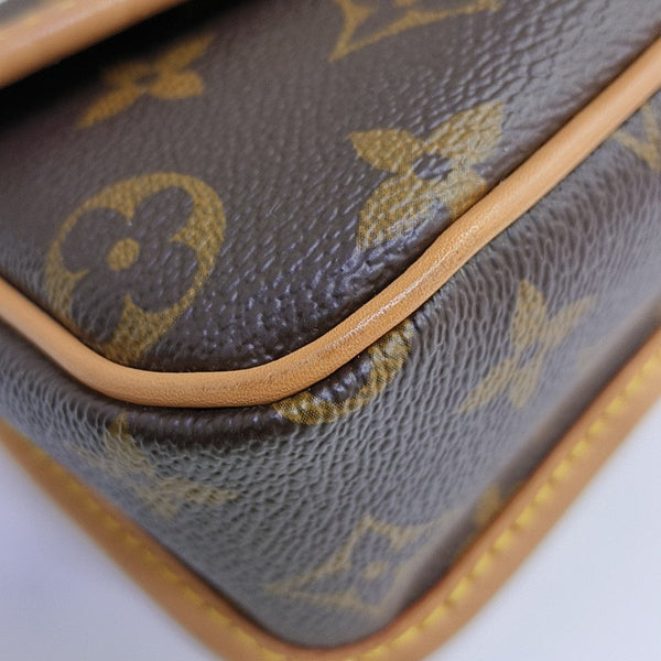 DIANE Nano Monogram Coated Canvas Brown