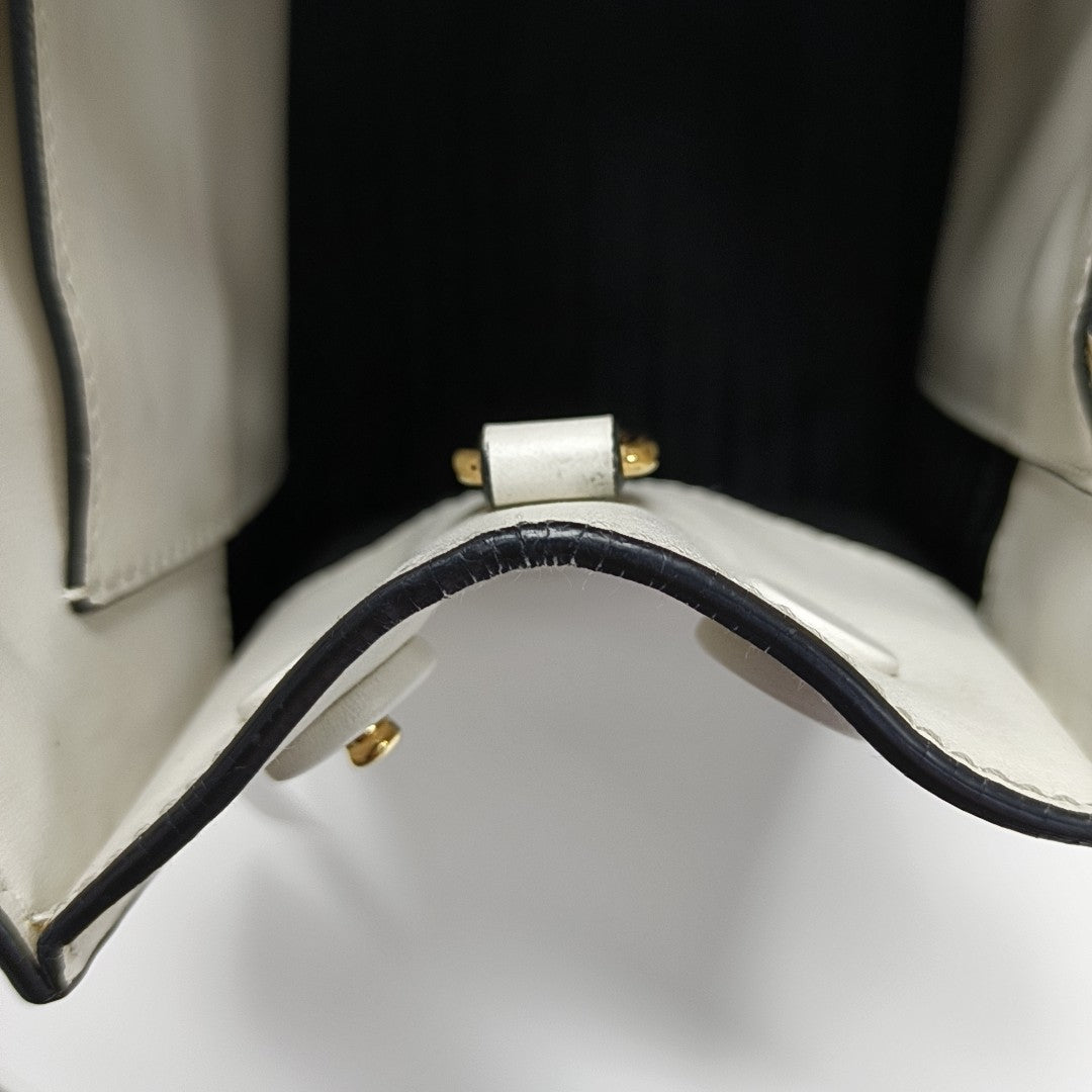 Monochrome Saffiano Calfskin White