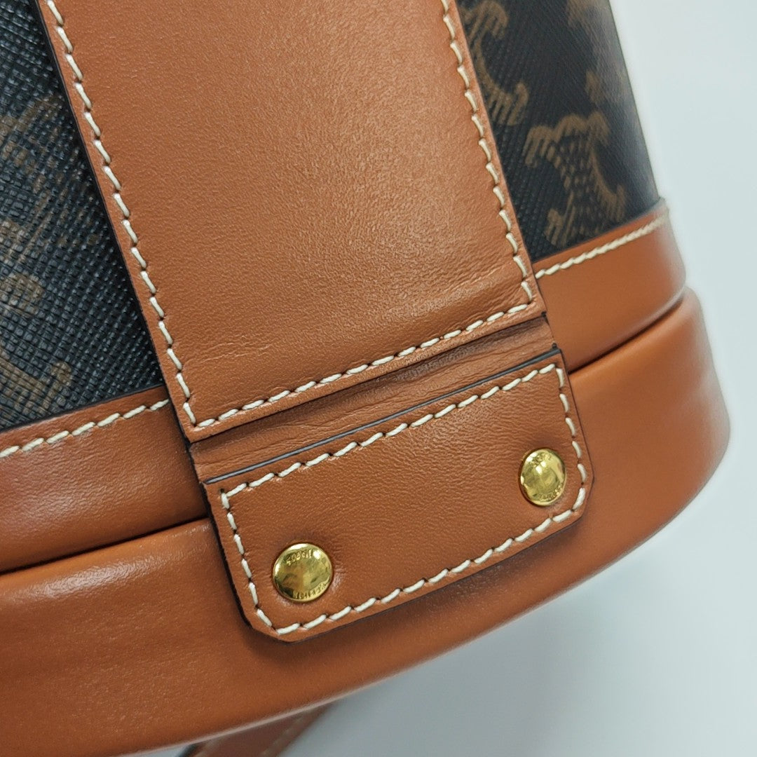 TRIOMPHE Medium Coated Canvas Brown