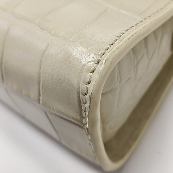 Leather Shoulder Bag Mini White