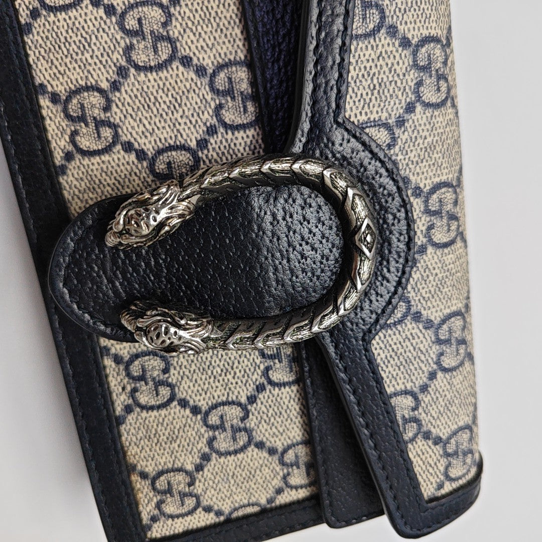 Dionysus Super Mini Monogram Coated Canvas Beige
