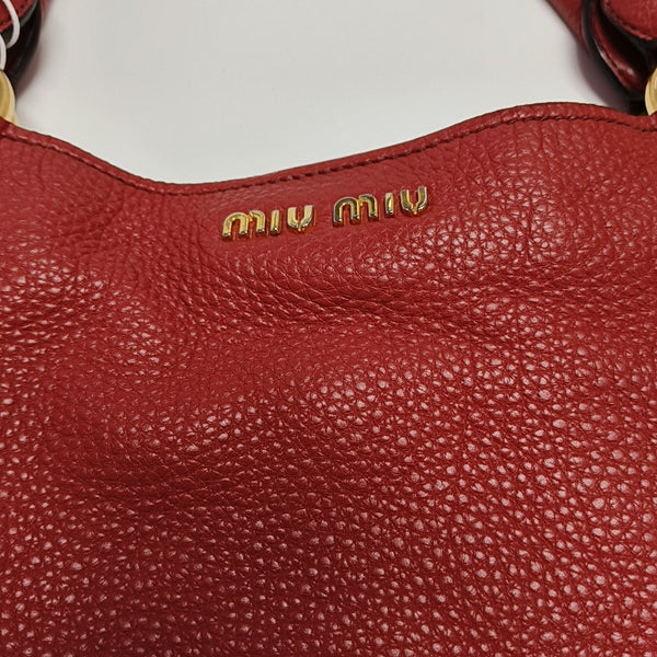 Calfskin Top Handle Bag Red