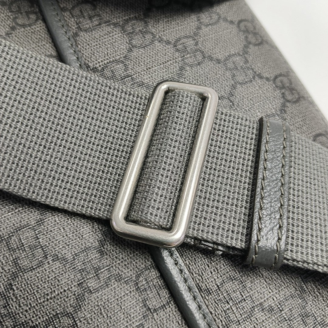 Ophidia Medium Monogram Coated Canvas Gray