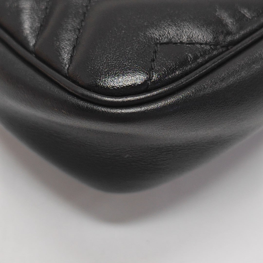 GG Marmont Mini Quilted Calfskin Black