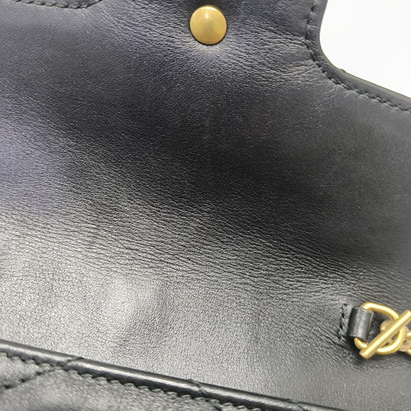 GG Marmont Mini Quilted Calfskin Black