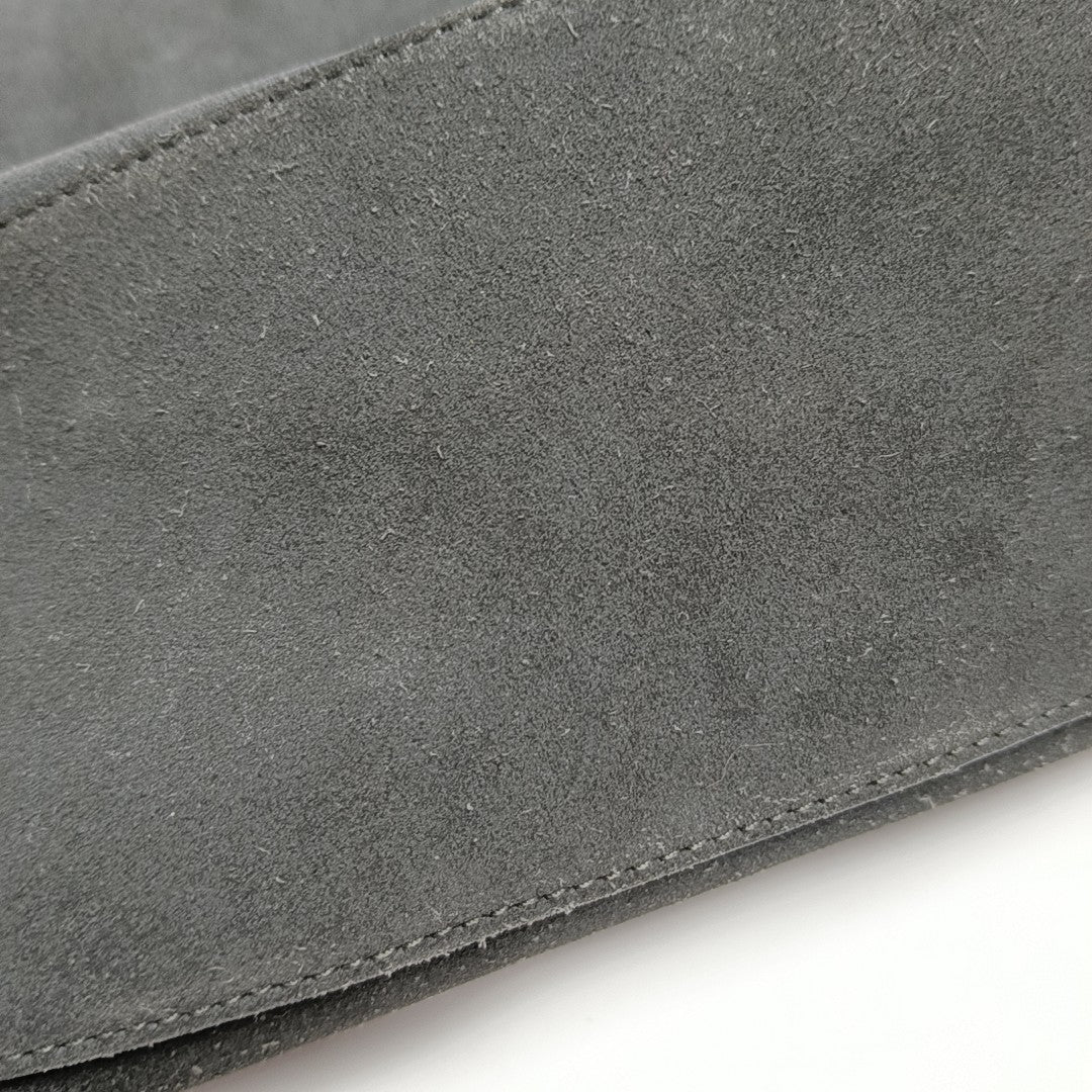 Suede Top Handle Bag Gray