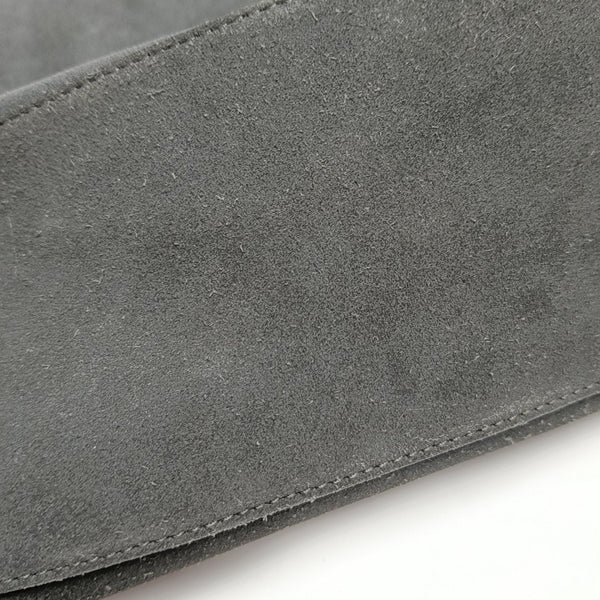 Suede Top Handle Bag Gray