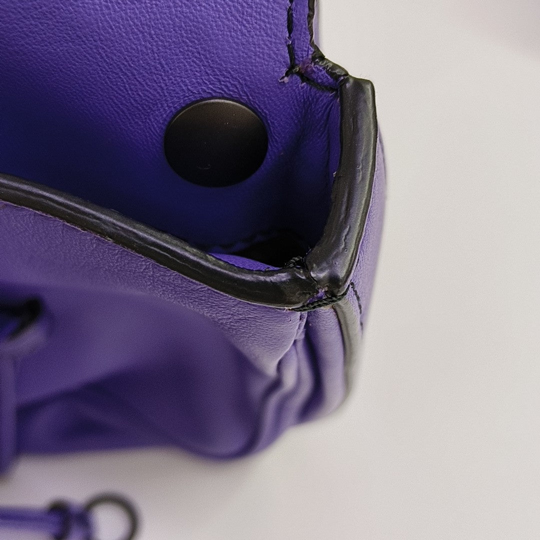 Calfskin Shoulder Bag Purple