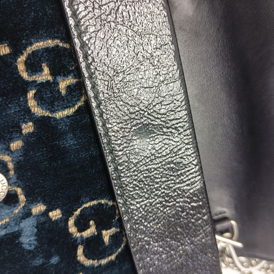 Dionysus Super Mini Monogram Velvet Blue