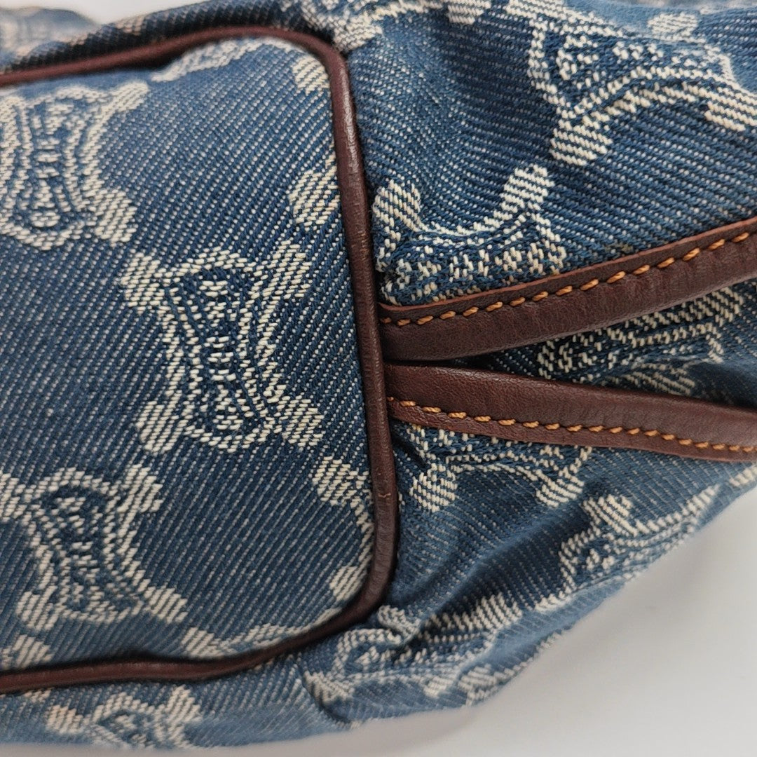 Canvas Top Handle Bag Blue
