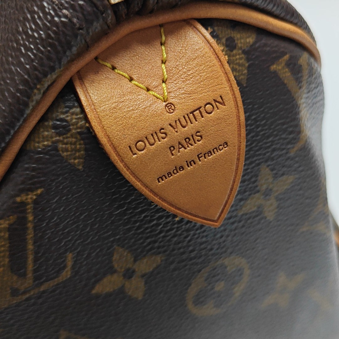 SPEEDY 30 Monogram Coated Canvas Brown