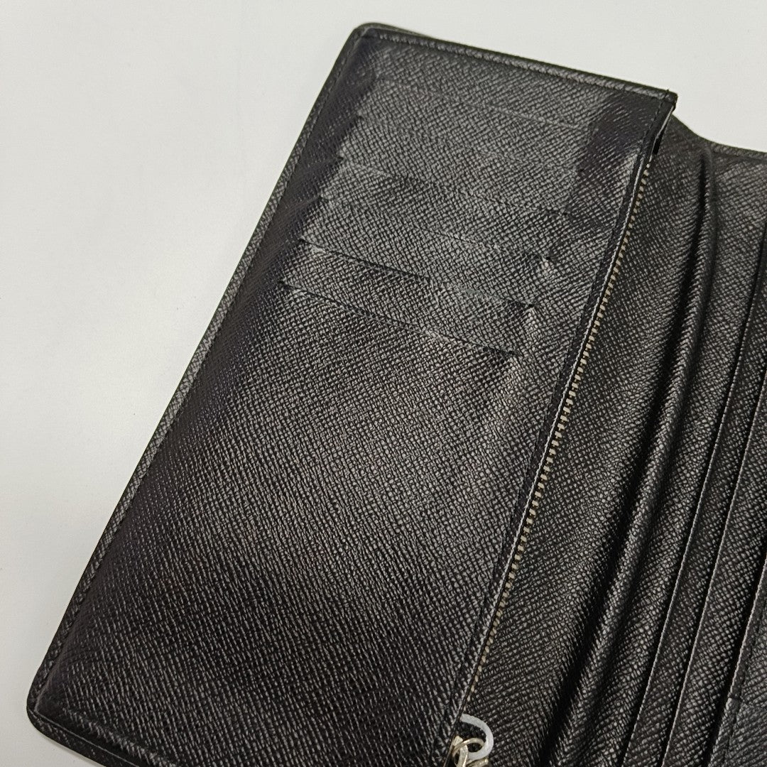 BRAZZA Damier Graphite Coated Canvas Black Wallet