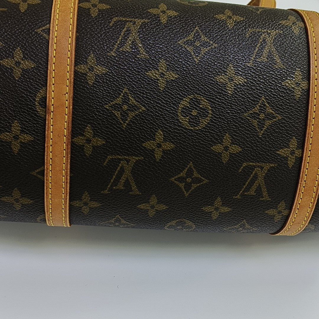 PAPILLON MM Monogram Coated Canvas Brown