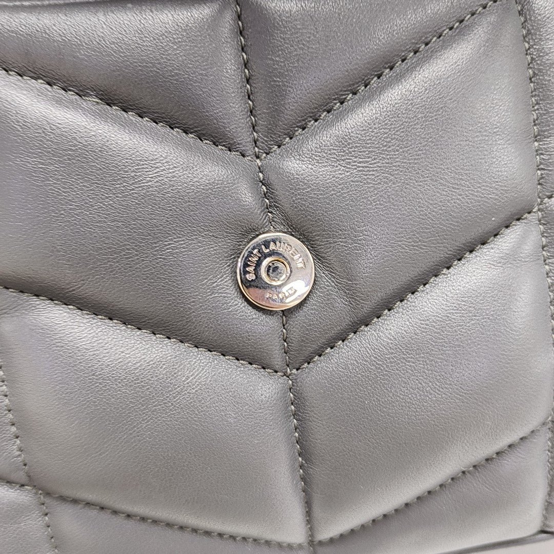 PUFFER Mini Quilted Lambskin Gray