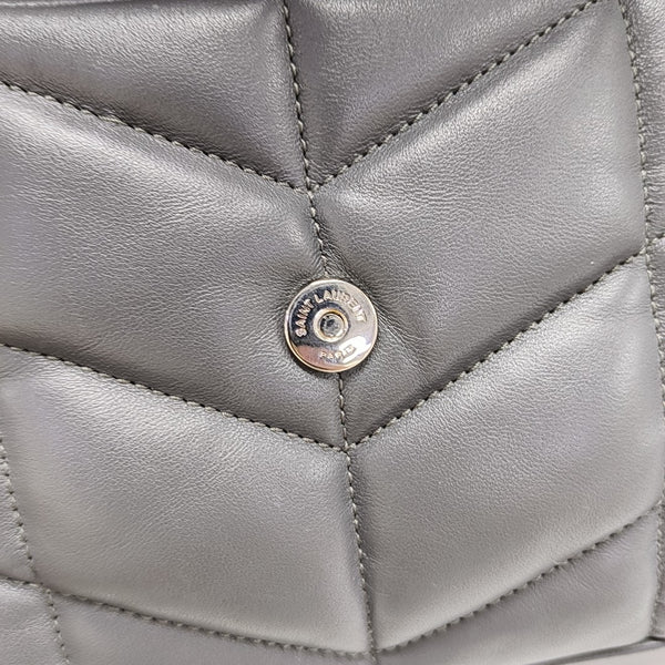PUFFER Mini Quilted Lambskin Gray
