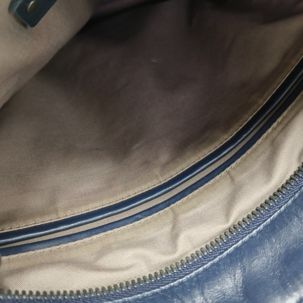 Calfskin Crossbody Bag Blue
