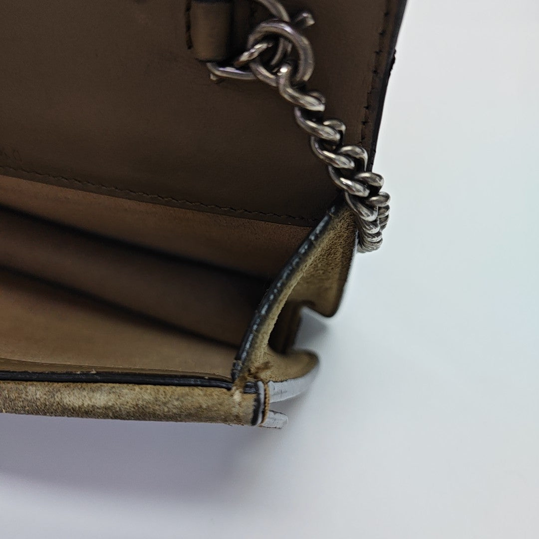 Dionysus Super Mini Monogram Coated Canvas Beige