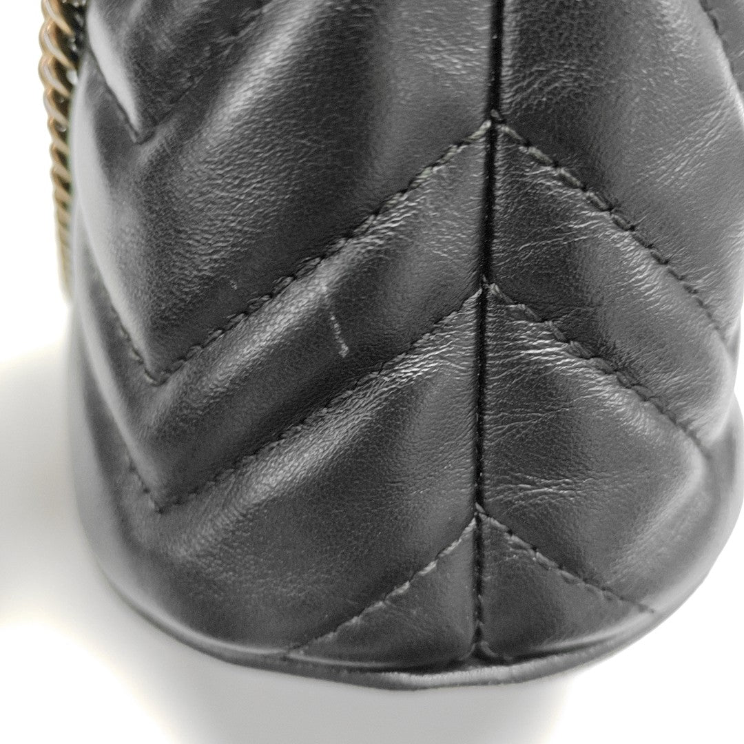 GG Marmont Mini Quilted Calfskin Black