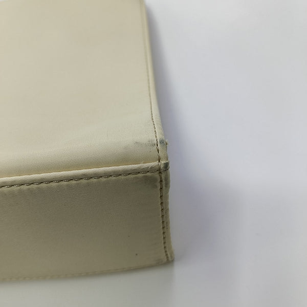 Fabric Top Handle Bag White