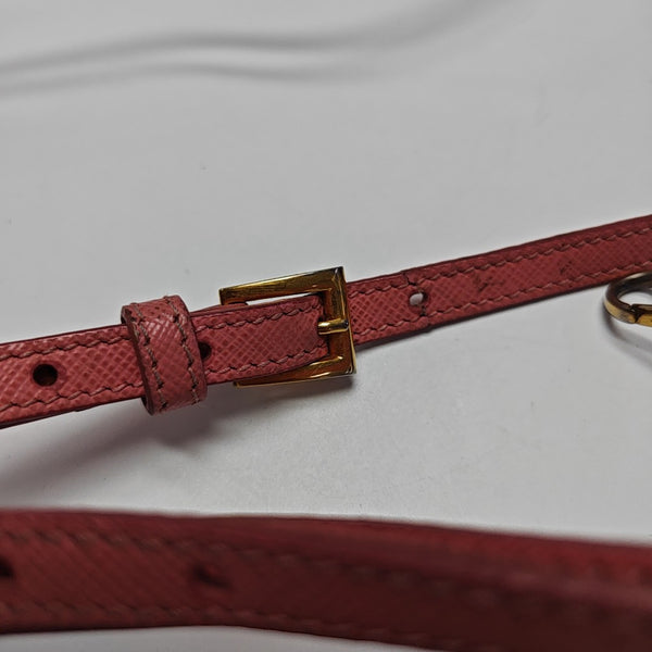 Saffiano Calfskin Shoulder Bag Pink
