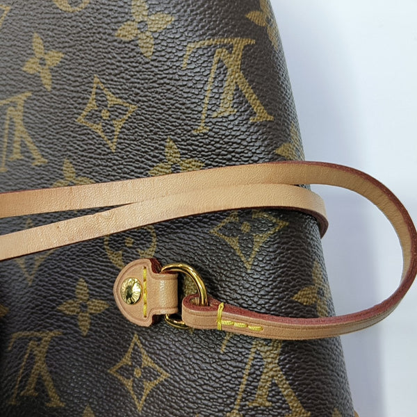 NEVERFULL MM Monogram Coated Canvas Brown