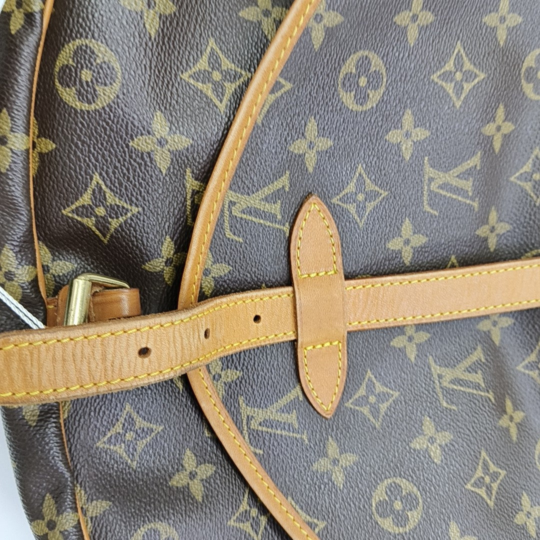 SAUMUR Monogram Coated Canvas Brown