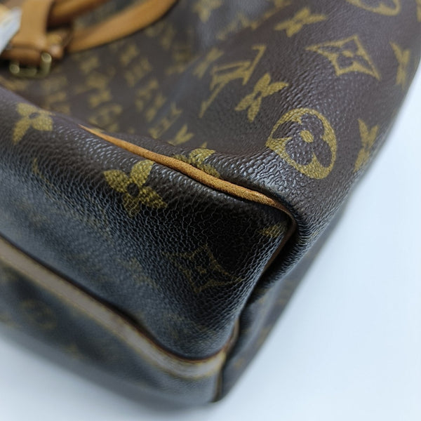 KEEPALL 50 Monogram Coated Canvas Brown