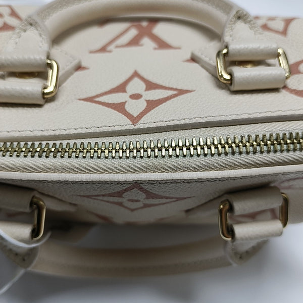 SPEEDY 20 Monogram Calfskin Beige