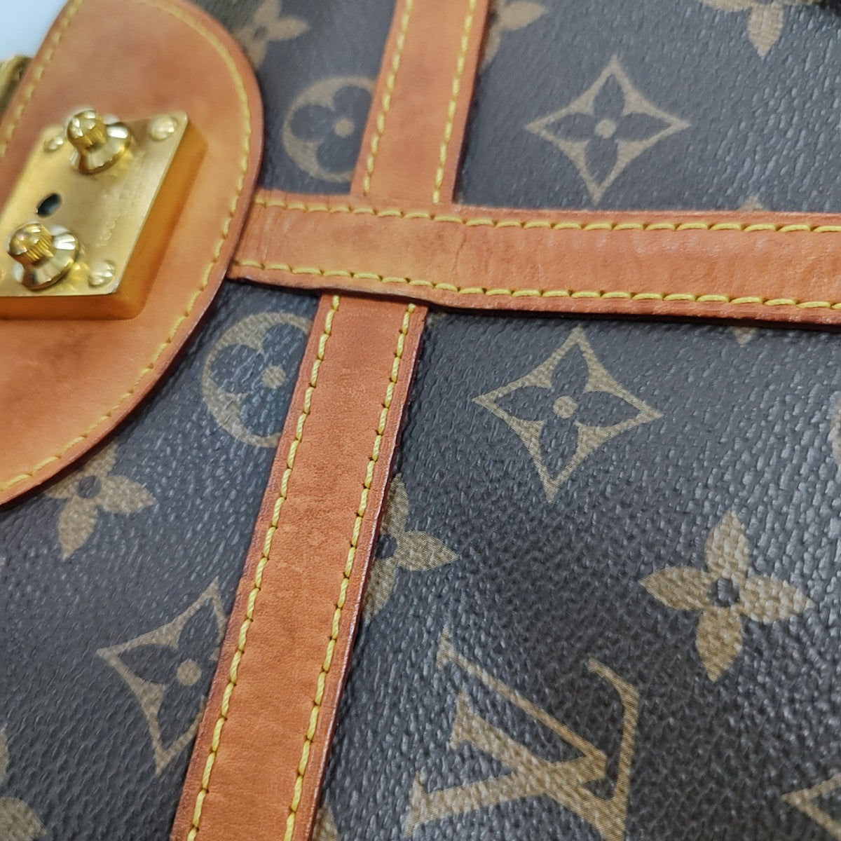 DUFFLE Monogram Coated Canvas Brown