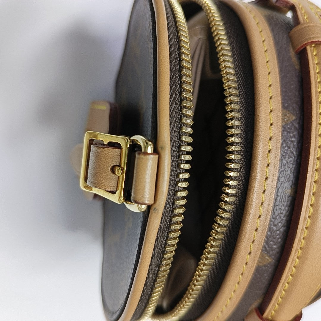 BOITE CHAPEAU Mini Monogram Coated Canvas Brown