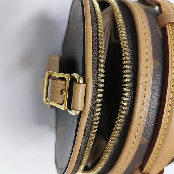 BOITE CHAPEAU Mini Monogram Coated Canvas Brown