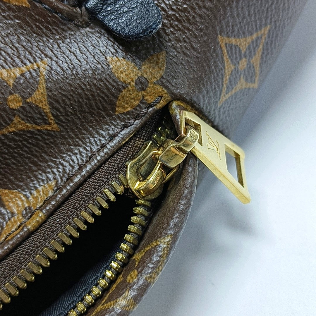 Authenticated pre-owned  PALM SPRINGS PM Monogram Coated Canvas Brown - Backpack at Looply