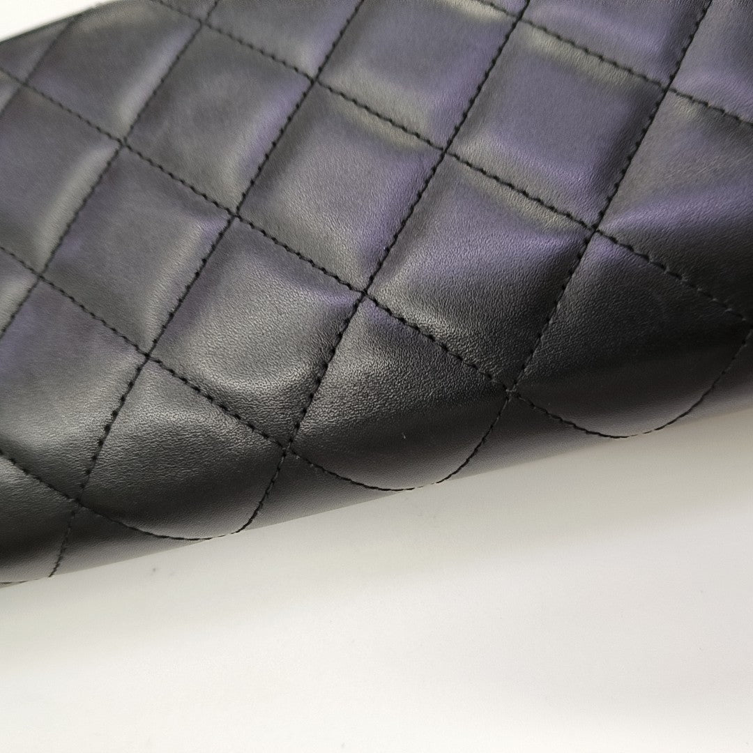 CAMBON Medium Quilted Calfskin Black Wallet