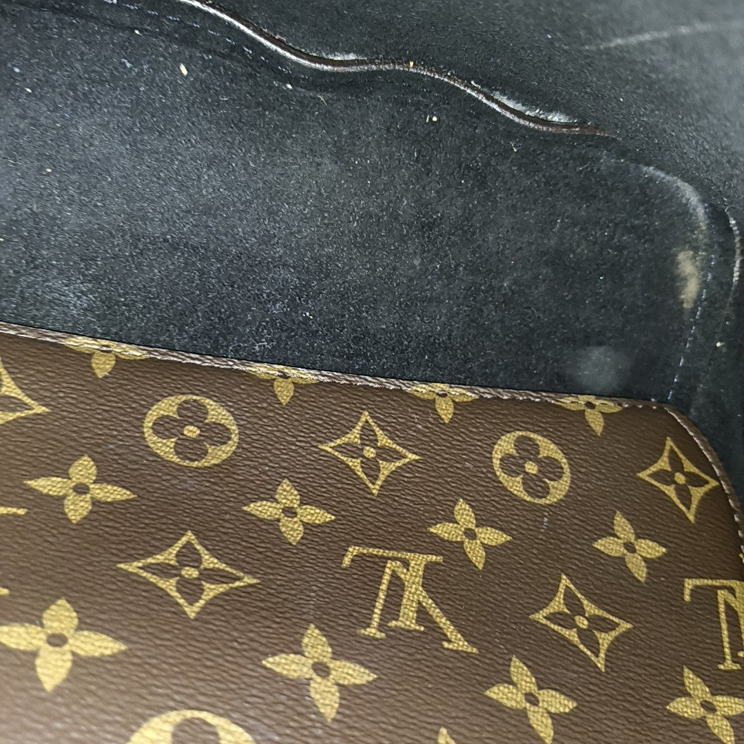NÉONOÉ MM Monogram Coated Canvas Brown