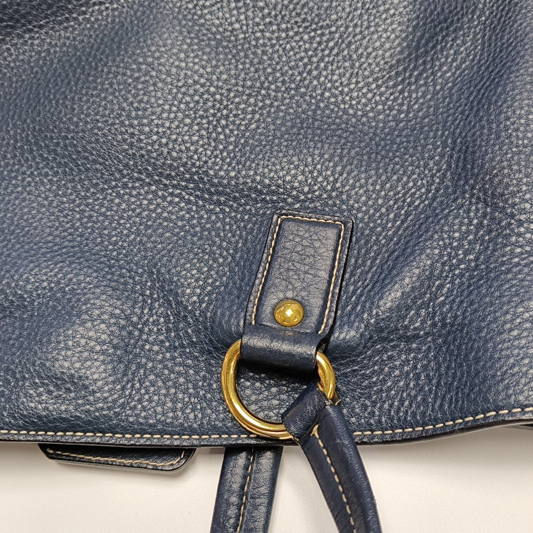 Calfskin Tote Bag Blue
