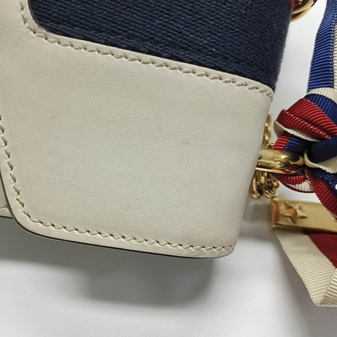Authenticated pre-owned  Sylvie Mini Calfskin White - Shoulder Bag at Looply