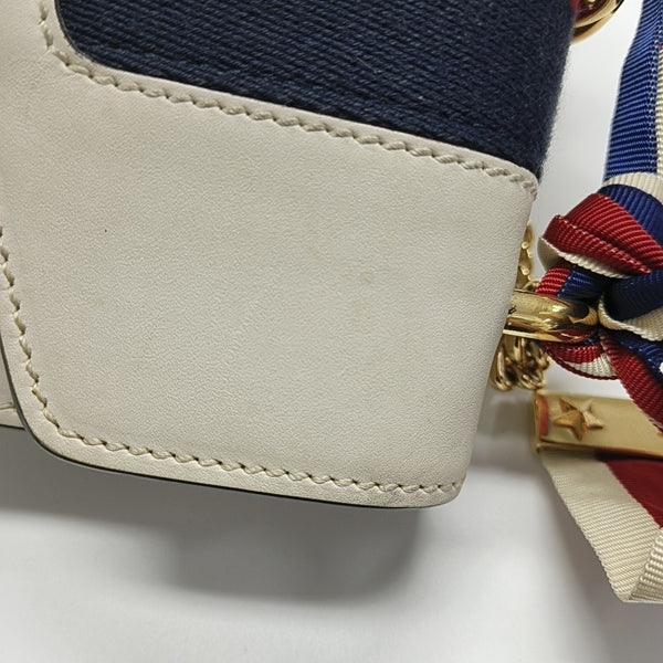 Authenticated pre-owned  Sylvie Mini Calfskin White - Shoulder Bag at Looply