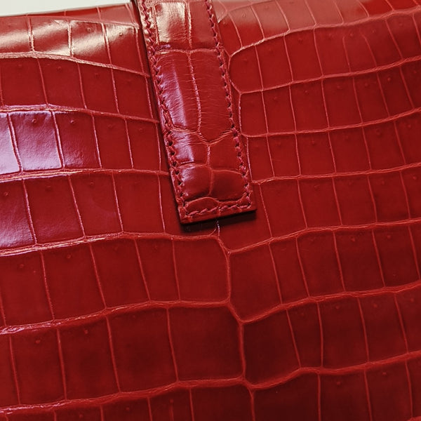Jige 29 Shiny Porosus Crocodile Red