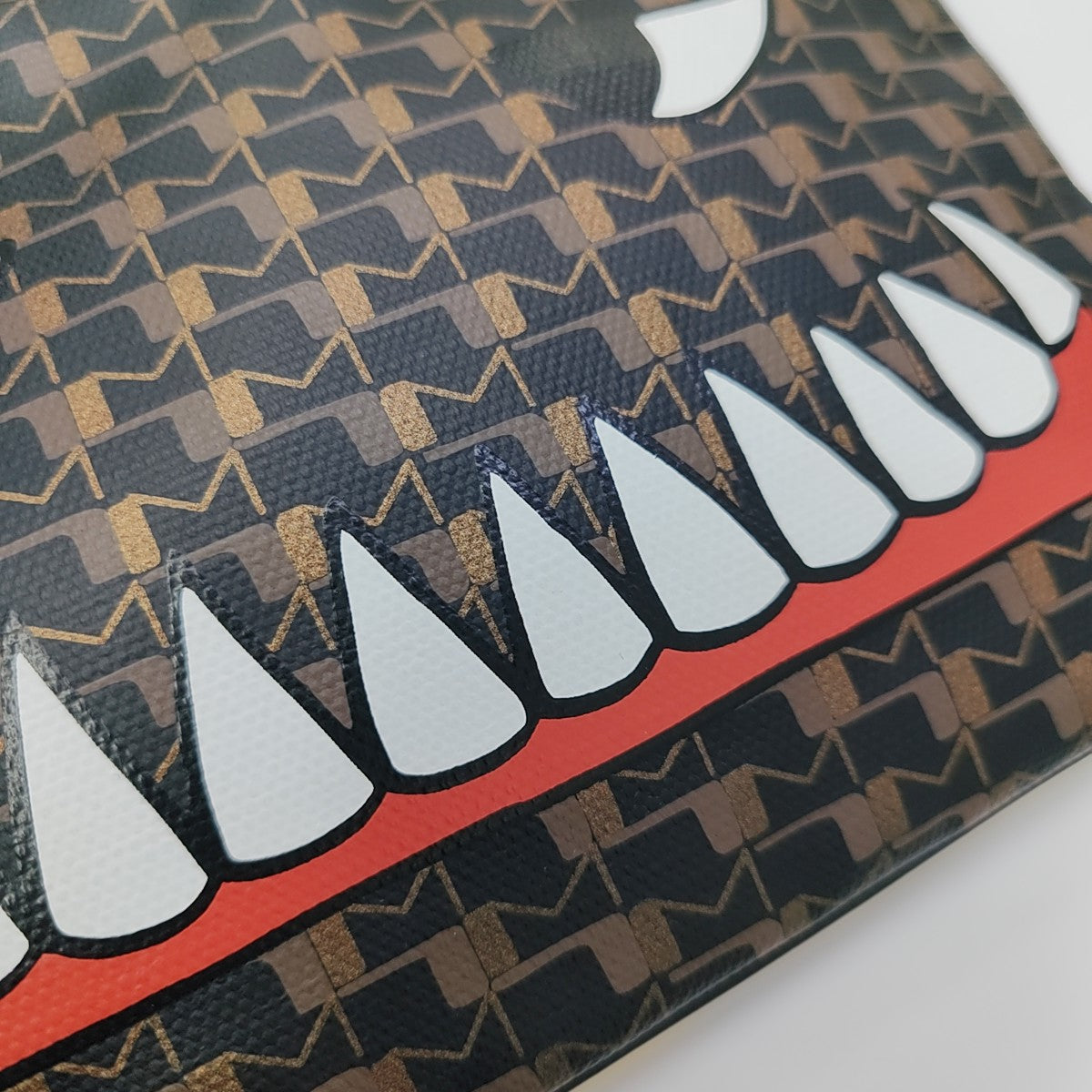 Coated Canvas Clutch Black