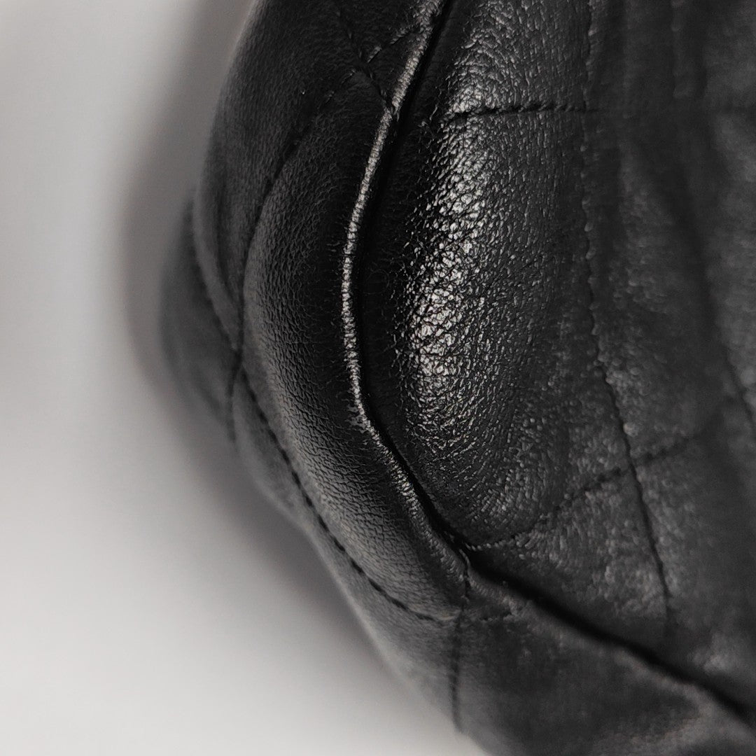 Suppletwins Large Quilted Calfskin Black