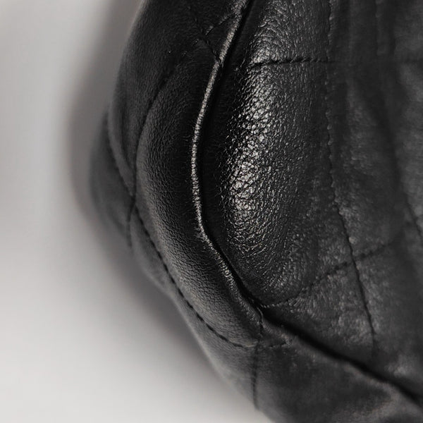 Suppletwins Large Quilted Calfskin Black
