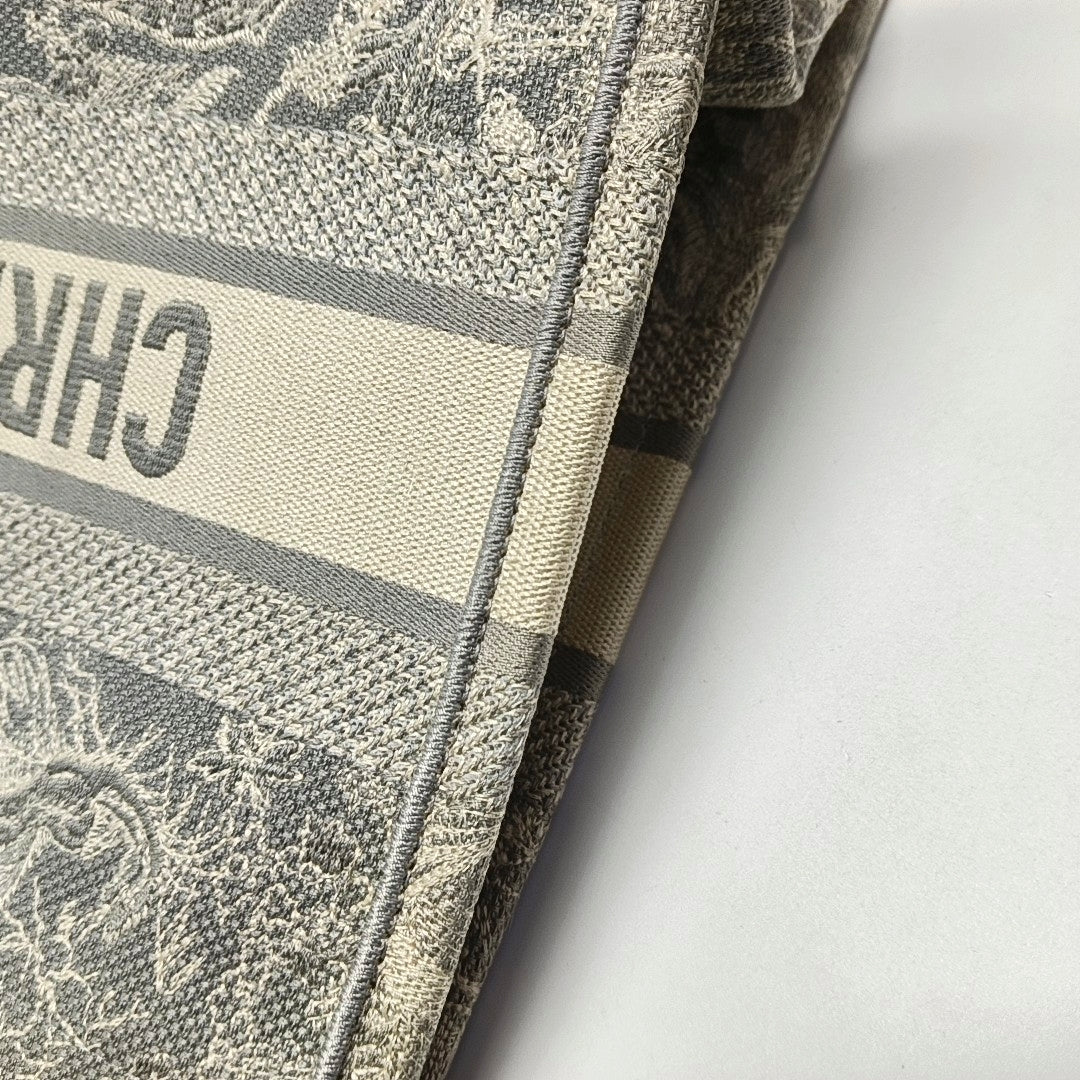 Book Tote Medium Canvas Gray