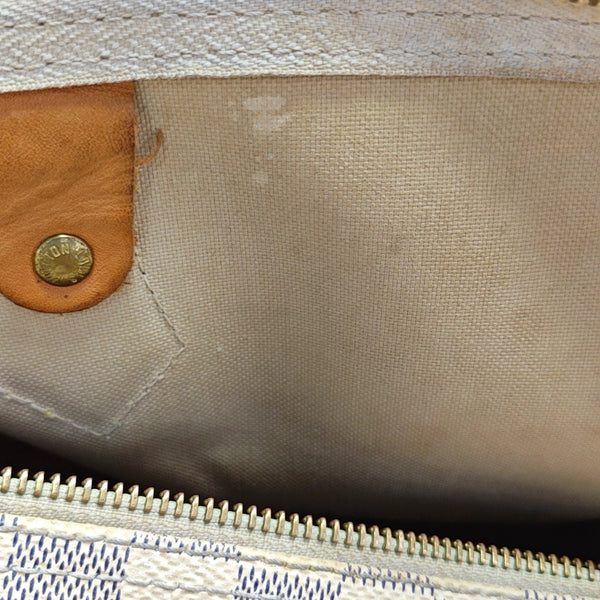 SPEEDY 30 Damier Azur Coated Canvas White