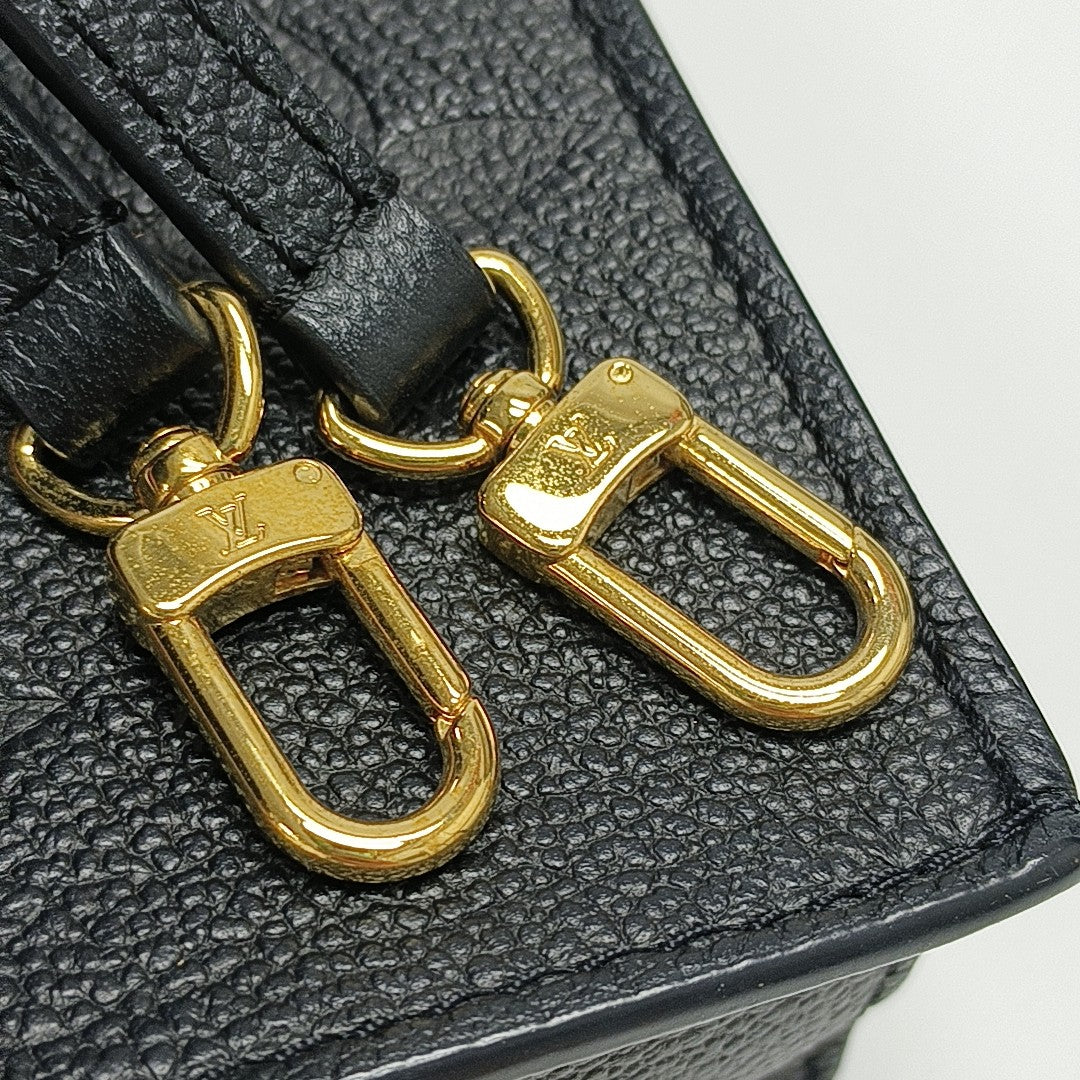 SAC PLAT Mini Calfskin Black
