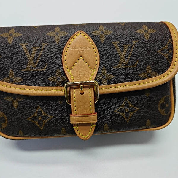 DIANE Nano Monogram Coated Canvas Brown