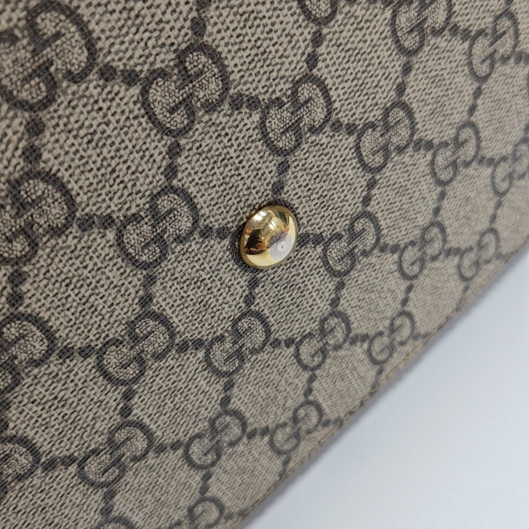 GG Blooms Monogram Coated Canvas Beige