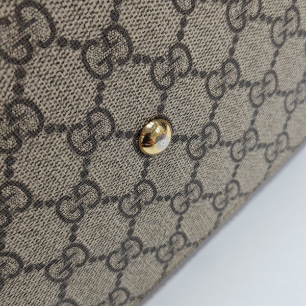 GG Blooms Monogram Coated Canvas Beige