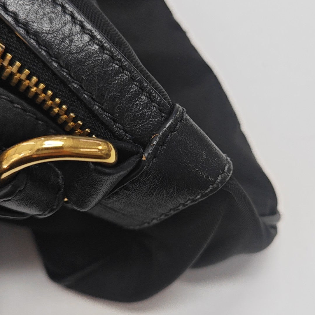 Nylon Shoulder Bag Black