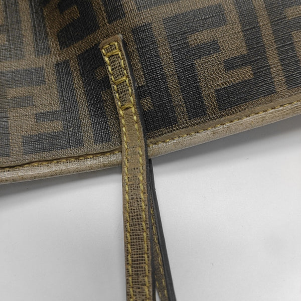 Coated Canvas Tote Bag Brown
